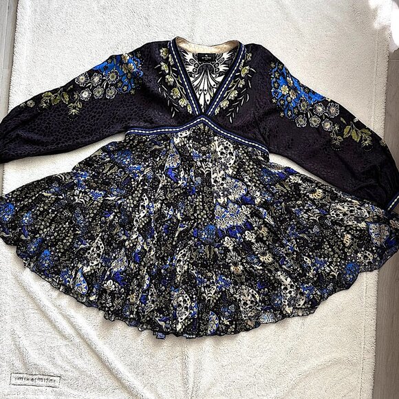 Etro Multicolor 100% Silk Midi Dress - Like New - Picture 2 of 8
